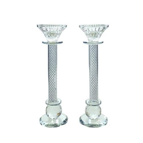 Crystal Candlestick Pair 24cm