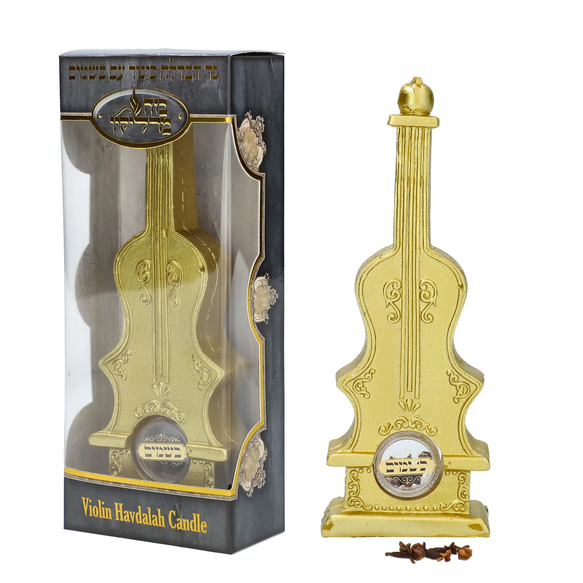 Violin Havdalah Candle Gold - Mini {Judaica-Shabbos-Havdolah} Manchester Judaica