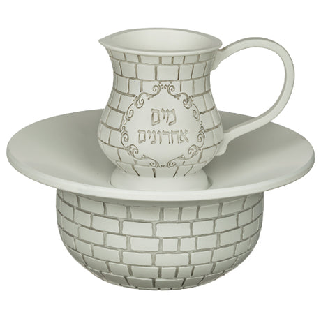 Polyresin Mayim Achronim 12 Cm {Judaica-Tabletop-Mayim Achronim} Manchester Judaica