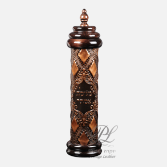 Leather Megillah Holder Bronze 30cm {Holiday-Purim-Megilah Holder} Manchester Judaica