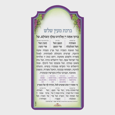 Al Hamichyu Magnet {Judaica-Blessing-Al Hamichya Blessing} Manchester Judaica