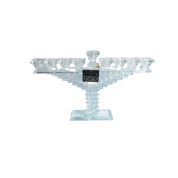 Crystal Menorah Steps 24 {Holiday-Chanukah-Menorah} Manchester Judaica