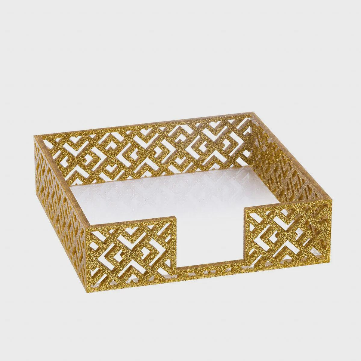 Laser Cut Napkin Holder - Gold {Judaica-Tabletop-Napkin Holder} Manchester Judaica