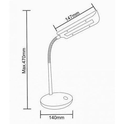 Shabbos Desk LED Lamp - White {Judaica-Shabbos-Kosher Lamp} Manchester Judaica