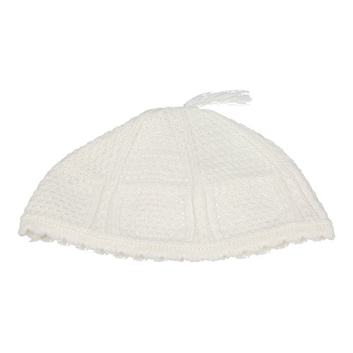 White Kippah 22 cm {Judaica-Clothing-Kappel} Manchester Judaica