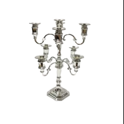 Candelabra 9 branch {Judaica-Lecht-Candlesticks, Candelabra} Manchester Judaica