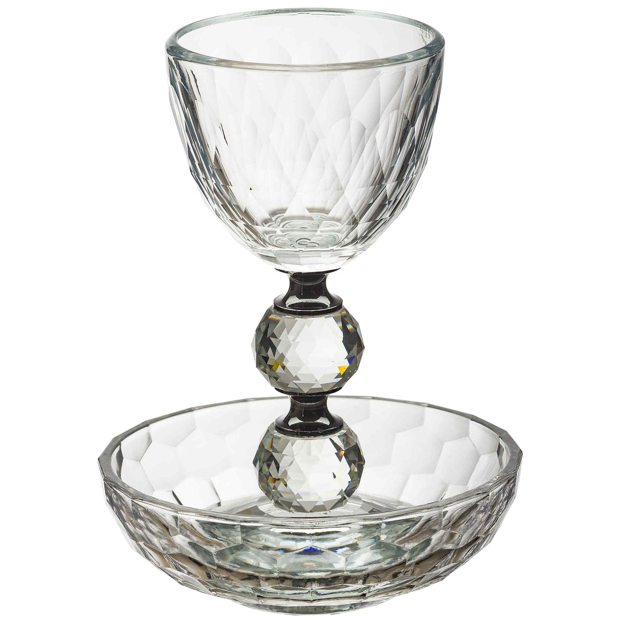 Crystal Kiddush Cup 14.5cm 160ml {Judaica-Tabletop-Kiddush Cup} Manchester Judaica