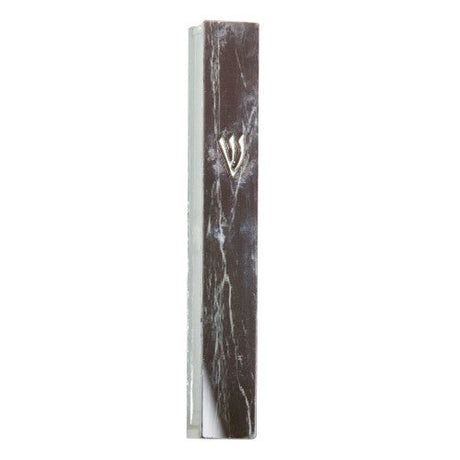 Glass Mezuzah 15Cm - Black {Judaica-Home-Mezuzah Holder} Manchester Judaica
