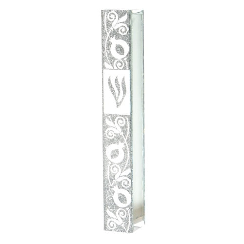 Glass Mezuzah 15Cm {Judaica-Home-Mezuzah Holder} Manchester Judaica
