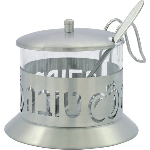 Stainless Steel Honey Dish 9 Cm {Holiday-Rosh Hashanah-Honey Dishes} Manchester Judaica