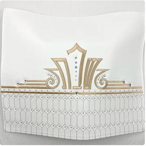 Leather Challah Cover 102 S {Judaica-Tabletop-Challah Cover} Manchester Judaica