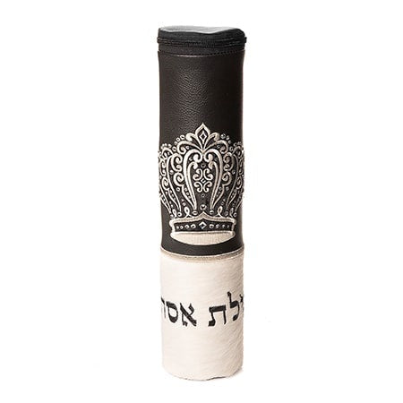Megillah Holder 1040 white M {Holiday-Purim-Megilah Holder} Manchester Judaica