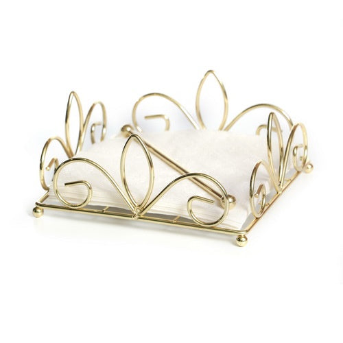 Napkin Holder - Gold {Judaica-Tabletop-Napkin Holder} Manchester Judaica