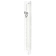 Plastic Mezuzah 12Cm- Clear With Silver Shin {Judaica-Home-Mezuzah Holder} Manchester Judaica