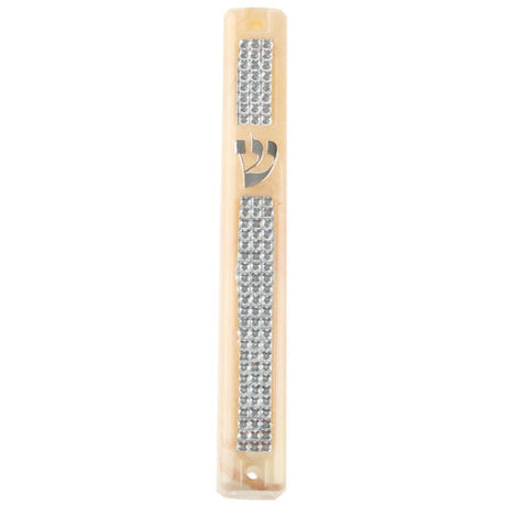 Plastic Mezuzah 15Cm - 3D Metallic Paint {Judaica-Home-Mezuzah Holder} Manchester Judaica