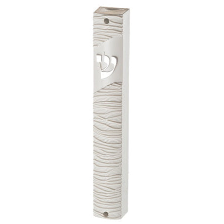 Plastic Mezuzah 15Cm - White {Judaica-Home-Mezuzah Holder} Manchester Judaica