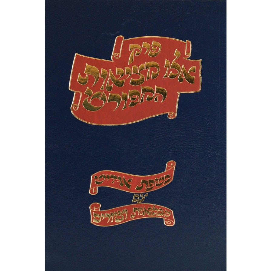 פרק אלו מציאות המפורש באידיש עם טבלאות וציורים {ספרים-גמרא תלמוד-פרקים} Manchester Judaica