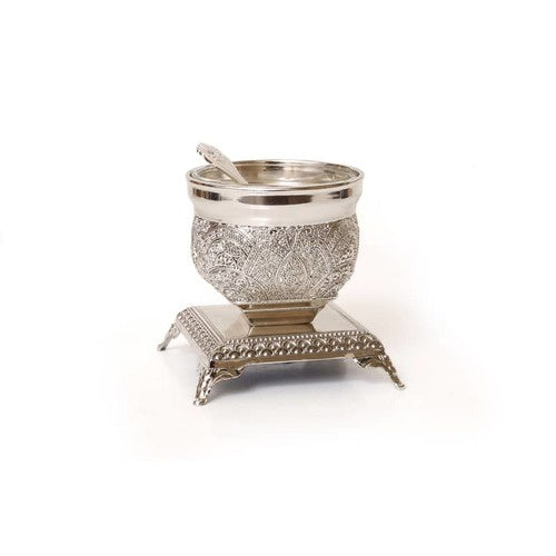 Single Salt Cellar With Spoon {Judaica-Tabletop-Salt Holder} Manchester Judaica