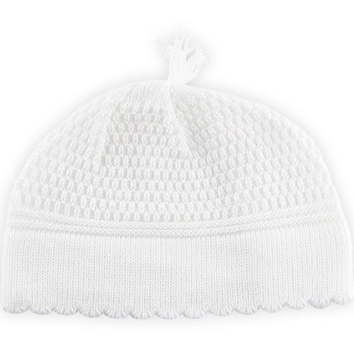 White Nachman Cappel 22Cm {Judaica-Clothing-Kappel} Manchester Judaica