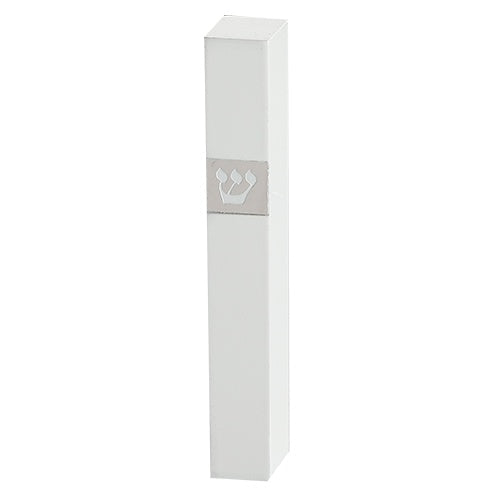 Wood Mezuzah 15Cm - White {Judaica-Home-Mezuzah Holder} Manchester Judaica