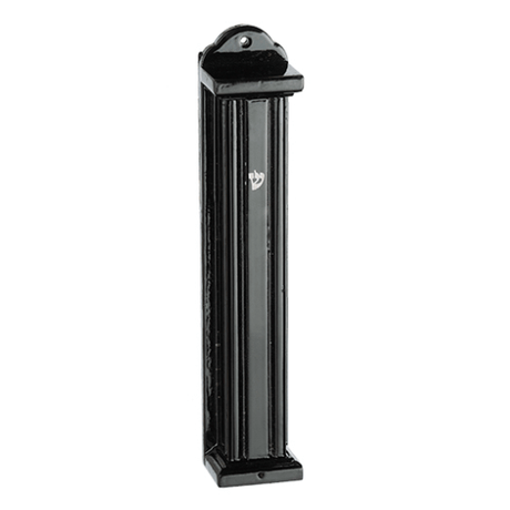 Wood Mezuzah 20Cm- Black Stripes {Judaica-Home-Mezuzah Holder} Manchester Judaica