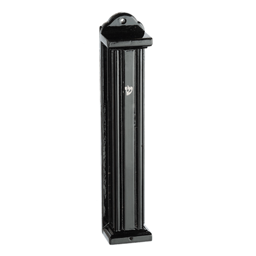 Wood Mezuzah 30Cm - Black Stripes {Judaica-Home-Mezuzah Holder} Manchester Judaica