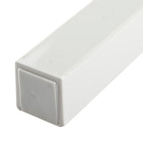 Plastic Mezuzah with Rubber Cork 15 cm 3d Metal Painted - Silver, White, Striped