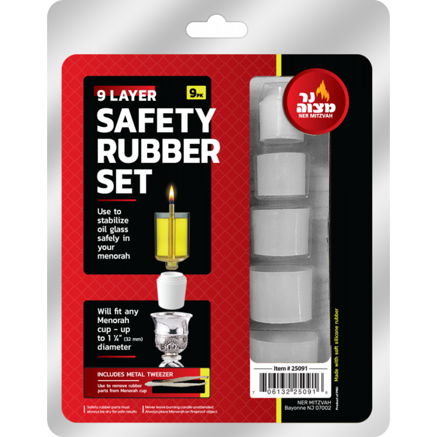 Ner Mitzvah 9 Layer Safety Rubber Set