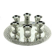 6 Bronfen Cups With Tray {Judaica-Tabletop-Wine & Liquor} Manchester Judaica