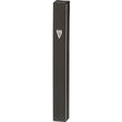 Black Plastic Mezuzah with Rubber Cork 15 cm - Silver {Judaica-Home-Mezuzah Holder} Manchester Judaica