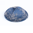 Chai Kippah - Dark Blue With Gold Splash