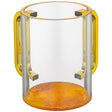 Clear Washing Cup 13 cm - GOLD Handles
