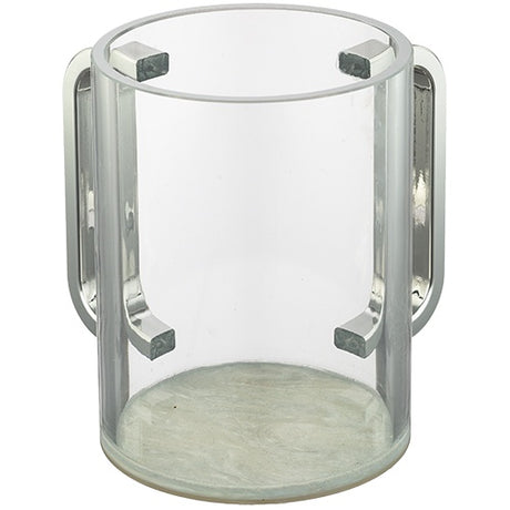 Clear Washing Cup 13 cm - SILVER Handles