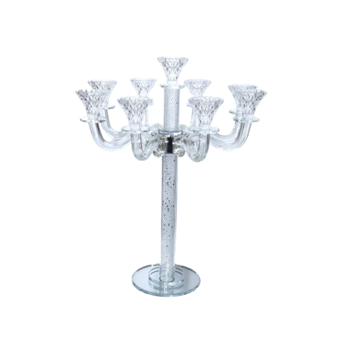 Crystal Candalabra 9 branches 47cm {Judaica-Lecht-Candlesticks, Candelabra} Manchester Judaica