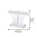 Crystal Elegant Menorah 21x27 cm {Holiday-Chanukah-Menorah} Manchester Judaica