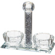 Crystal Salt Holder 12*11cm with Glass Chips