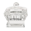 Crystal Salt Holder 6*4 cm {Judaica-Tabletop-Salt Holder} Manchester Judaica