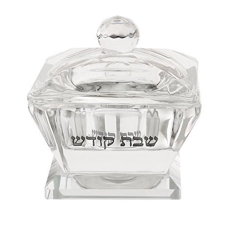 Crystal Salt Holder 6*4 cm {Judaica-Tabletop-Salt Holder} Manchester Judaica