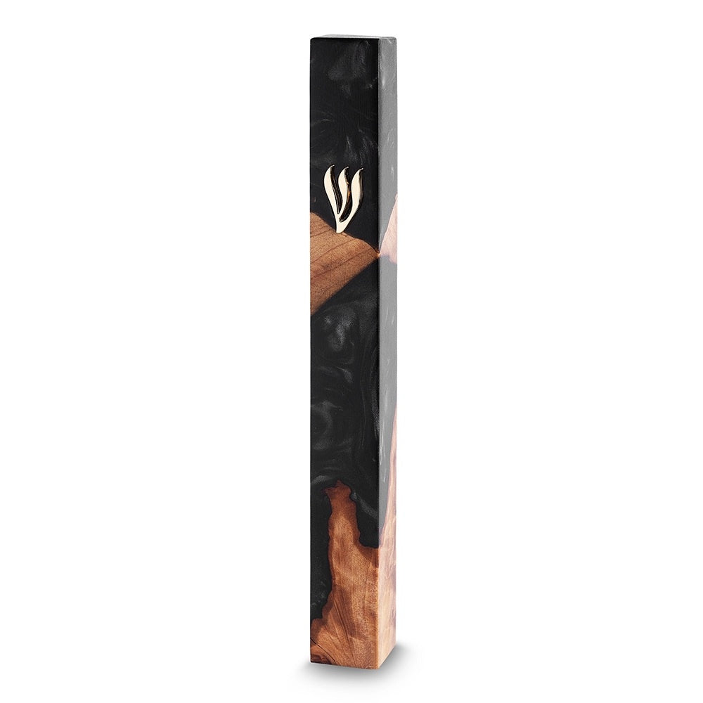 Epoxy Mezuzah 15 cm - Black {Judaica-Home-Mezuzah Holder} Manchester Judaica