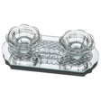Glass Candlesticks with Stones 20*9.5 cm