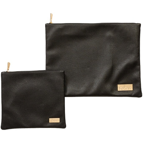 Leatherette Tallit - Tefillin Set 38*29.5 cm - Black {Judaica-Tallis Tefilin Bags-Size 5} Manchester Judaica