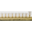 Ner Mitzvah Oil Menorah Glass Cups Gold