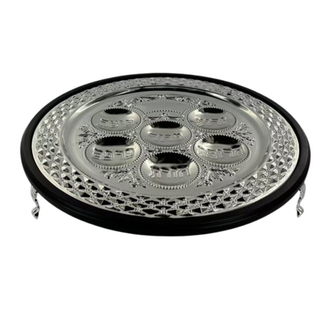 Pesach Plate with legs {Holiday-Pesach-Ka’arah Pesach Plates} Manchester Judaica