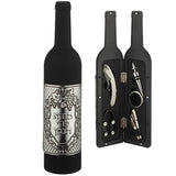 Set of Wine Accessories in a Bottle with plaque 32 cm