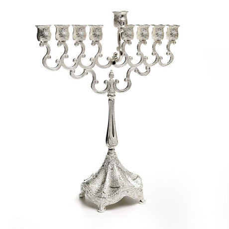 Silver Plated Menorah 27cm {Holiday-Chanukah-Menorah} Manchester Judaica