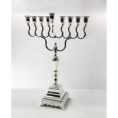 Silver Plated Menorah 42cm. {Holiday-Chanukah-Menorah} Manchester Judaica