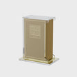 Swivel Softcover Leather & Lucite Zemiros Set - Gold