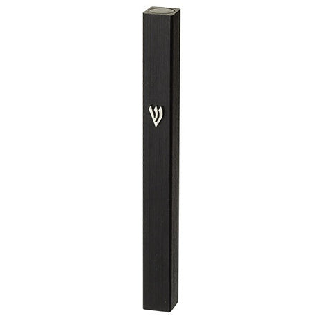 Aluminum Mezuzah 15cm - Black 23443 Judaica-Home-Mezuzah Holder 23443 Manchester Judaica