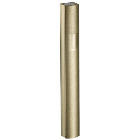 Aluminum Mezuzah 15cm - Dotted Design In Gold Judaica-Home-Mezuzah Holder 22638 Manchester Judaica