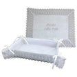 Challah Stand And Cover With Embroidery & Lace Judaica-Tabletop-Challah Cover 463463 Manchester Judaica